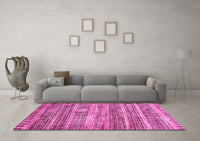 Machine Washable Abstract Pink Modern Rug, wshabs420pnk