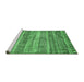 Sideview of Machine Washable Abstract Emerald Green Modern Area Rugs, wshabs420emgrn