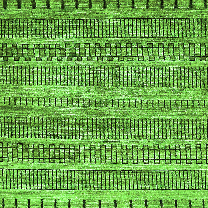 Square Machine Washable Abstract Green Modern Area Rugs, wshabs420grn