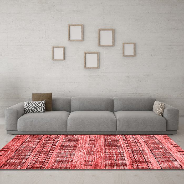 Modern Red Washable Rugs