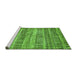 Sideview of Machine Washable Abstract Green Modern Area Rugs, wshabs420grn