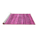 Sideview of Machine Washable Abstract Pink Modern Rug, wshabs420pnk