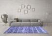 Machine Washable Abstract Blue Modern Rug in a Living Room, wshabs420blu