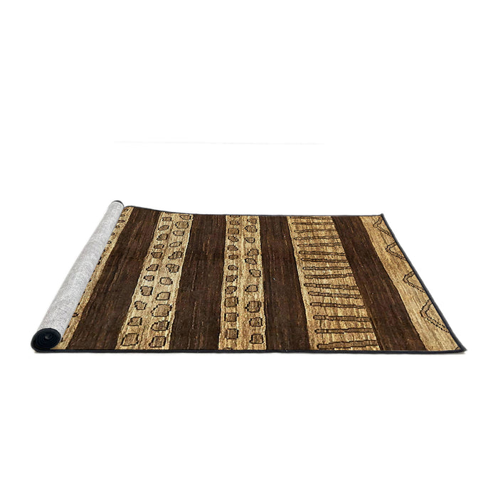 Sideview of Machine Washable Abstract Night Red Rug, wshabs421