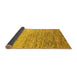 Sideview of Oriental Yellow Modern Rug, abs4210yw