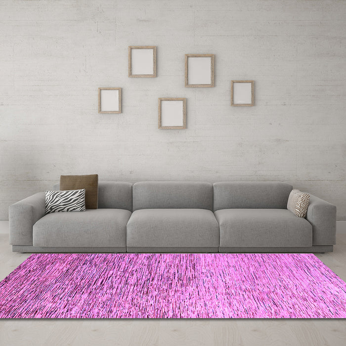 Machine Washable Oriental Purple Modern Area Rugs in a Living Room, wshabs4210pur