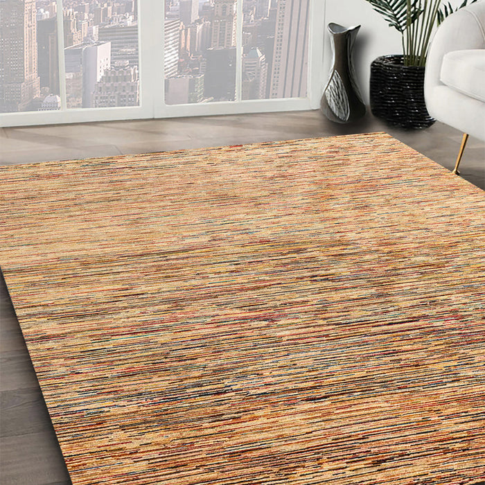 Abstract Red Oriental Rug in Family Room, abs4210