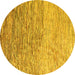 Round Oriental Yellow Modern Rug, abs4210yw