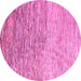 Round Oriental Pink Modern Rug, abs4210pnk