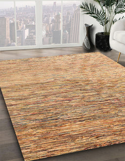 Machine Washable Abstract Red Rug in a Family Room, wshabs4210