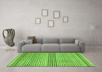 Machine Washable Oriental Green Modern Rug, wshabs4211grn