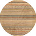 Round Abstract Light Brown Oriental Rug, abs4211