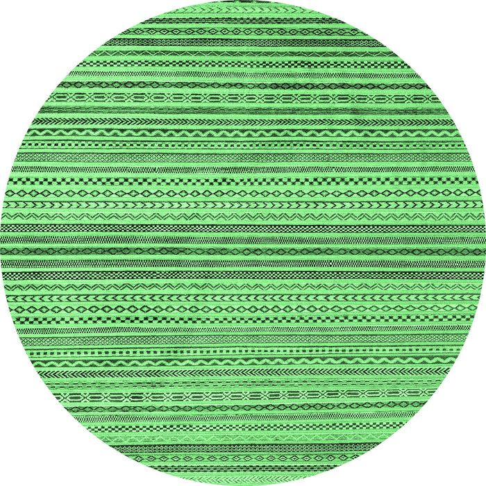 Round Oriental Emerald Green Modern Rug, abs4211emgrn