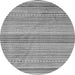 Round Machine Washable Oriental Gray Modern Rug, wshabs4211gry