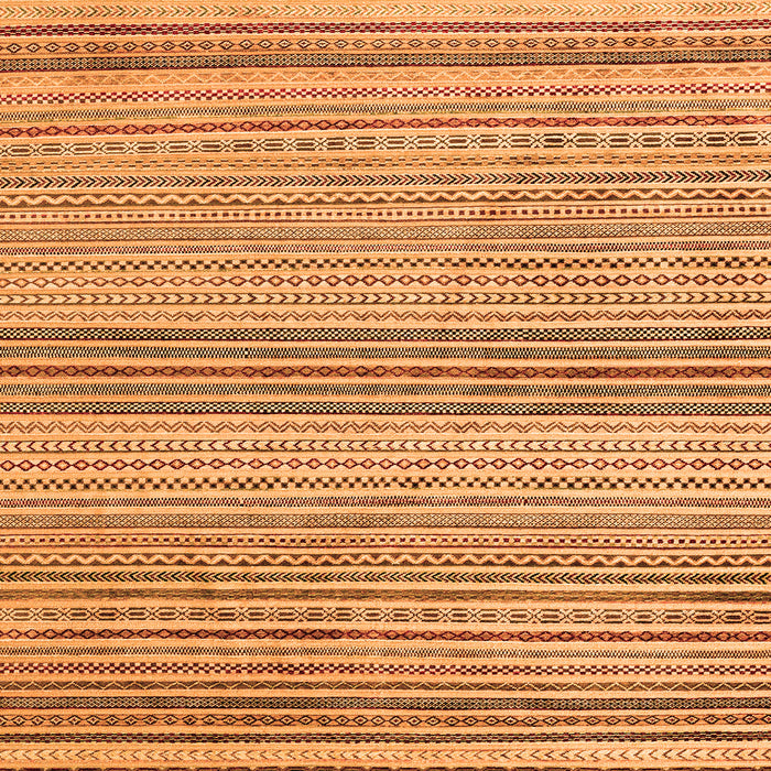Square Machine Washable Oriental Orange Modern Area Rugs, wshabs4211org