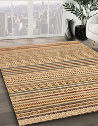 Abstract Light Brown Oriental Rug, abs4211