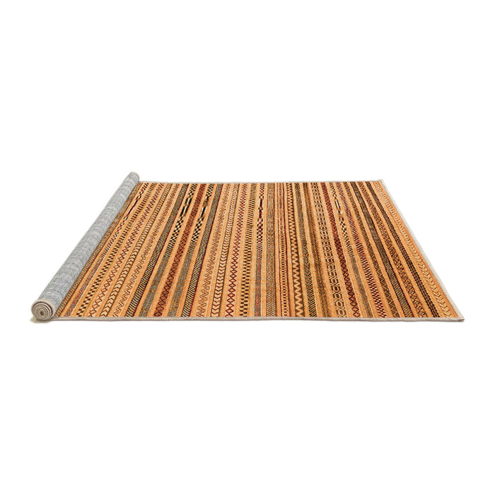 Sideview of Machine Washable Oriental Orange Modern Area Rugs, wshabs4211org