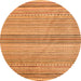 Round Machine Washable Oriental Orange Modern Area Rugs, wshabs4211org