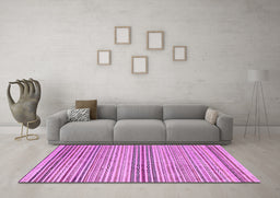 Machine Washable Oriental Purple Modern Area Rugs in a Living Room, wshabs4211pur