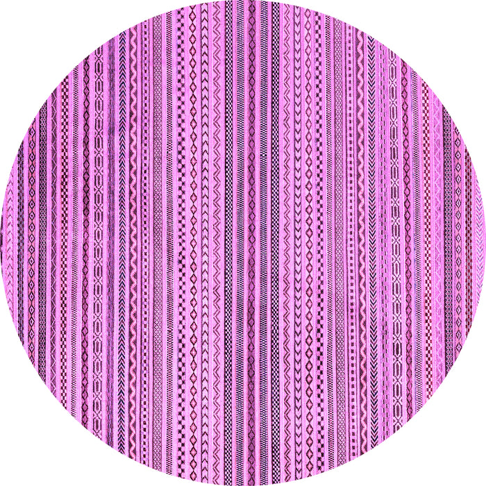 Round Machine Washable Oriental Purple Modern Area Rugs, wshabs4211pur