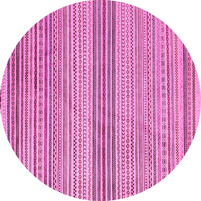 Round Oriental Pink Modern Rug, abs4211pnk