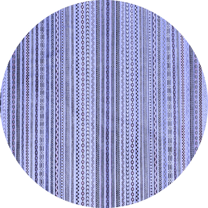 Round Oriental Blue Modern Rug, abs4211blu
