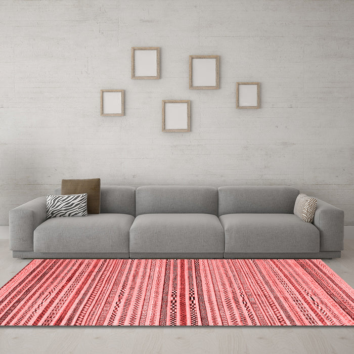 Modern Red Washable Rugs