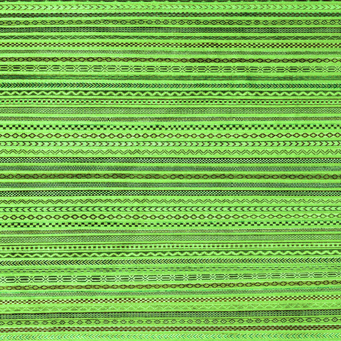Square Machine Washable Oriental Green Modern Area Rugs, wshabs4211grn