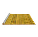 Sideview of Machine Washable Oriental Yellow Modern Rug, wshabs4211yw