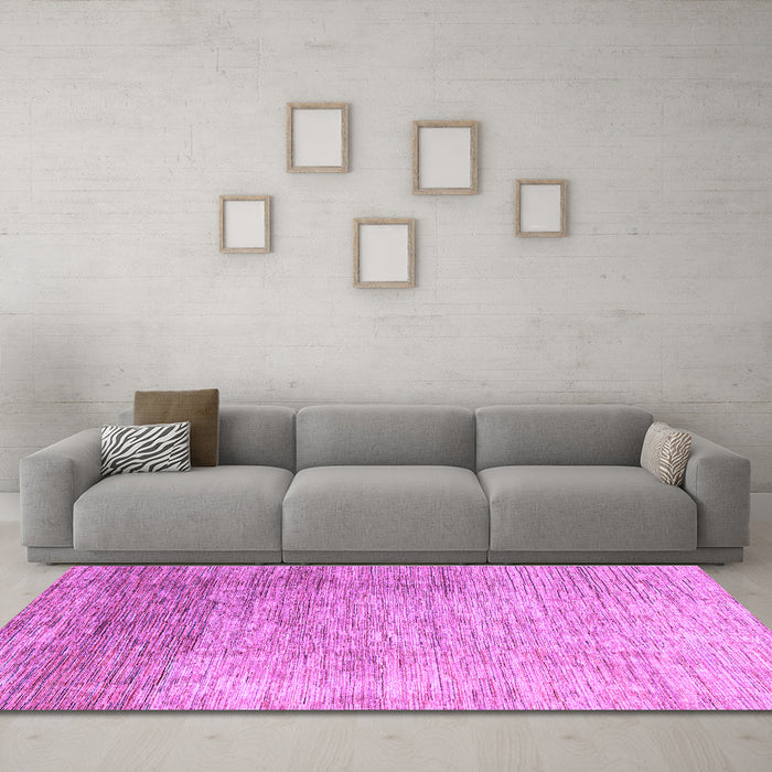 Machine Washable Oriental Purple Modern Area Rugs in a Living Room, wshabs4212pur