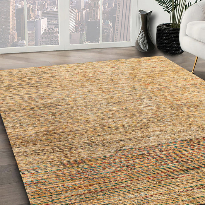 Machine Washable Abstract Chocolate Brown Rug in a Family Room, wshabs4212