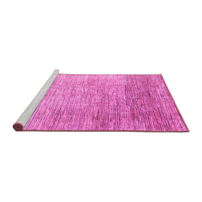 Sideview of Machine Washable Oriental Pink Modern Rug, wshabs4212pnk