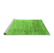 Sideview of Machine Washable Oriental Green Modern Area Rugs, wshabs4212grn