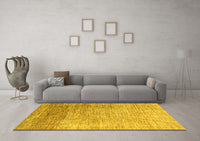 Machine Washable Oriental Yellow Modern Rug, wshabs4212yw