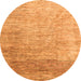 Round Oriental Orange Modern Rug, abs4212org