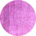 Round Oriental Purple Modern Rug, abs4212pur