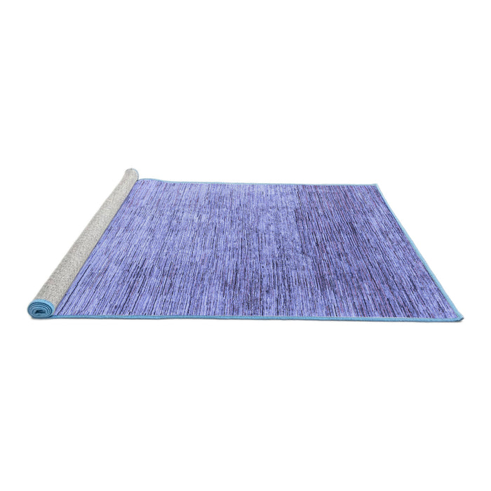 Sideview of Machine Washable Oriental Blue Modern Rug, wshabs4212blu