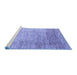 Sideview of Machine Washable Oriental Blue Modern Rug, wshabs4212blu