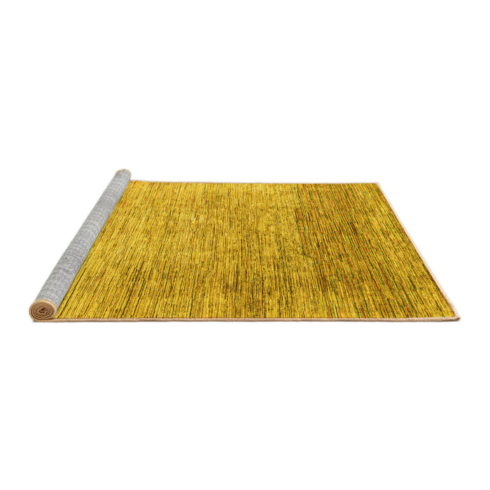 Sideview of Machine Washable Oriental Yellow Modern Rug, wshabs4212yw