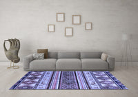 Machine Washable Oriental Blue Modern Rug, wshabs4213blu