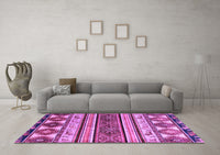 Machine Washable Oriental Purple Modern Rug, wshabs4213pur