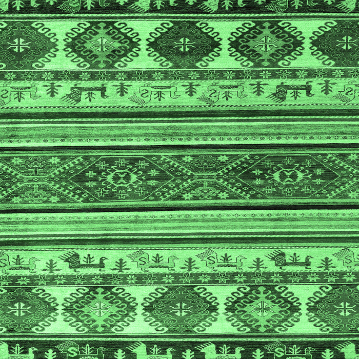 Square Oriental Emerald Green Modern Rug, abs4213emgrn