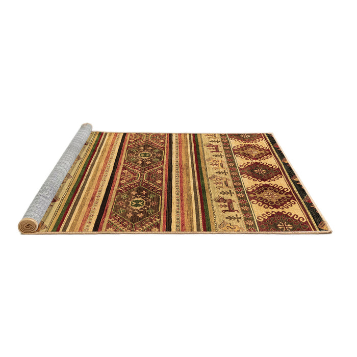 Sideview of Machine Washable Oriental Brown Modern Rug, wshabs4213brn