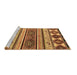 Sideview of Machine Washable Oriental Brown Modern Rug, wshabs4213brn