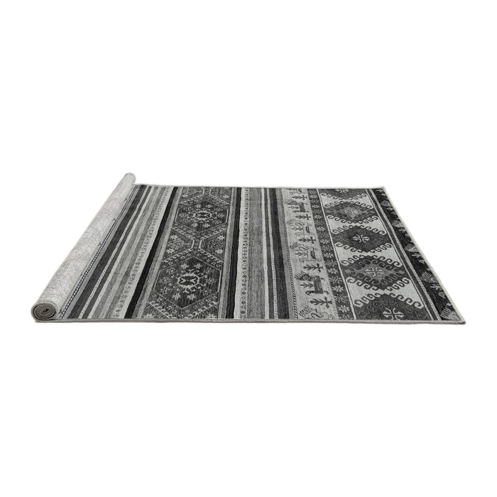 Sideview of Machine Washable Oriental Gray Modern Rug, wshabs4213gry