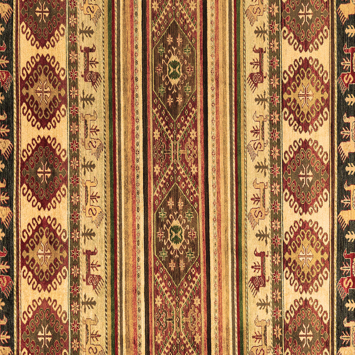 Square Oriental Brown Modern Rug, abs4213brn