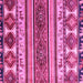 Square Machine Washable Oriental Pink Modern Rug, wshabs4213pnk