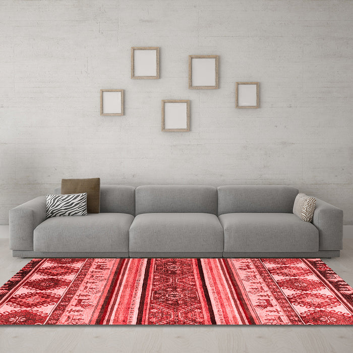 Modern Red Washable Rugs