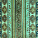 Square Oriental Turquoise Modern Rug, abs4213turq