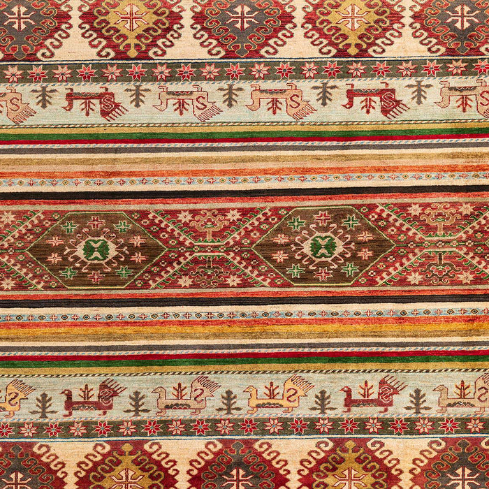 Abstract Fire Brick Red Oriental Rug, abs4213